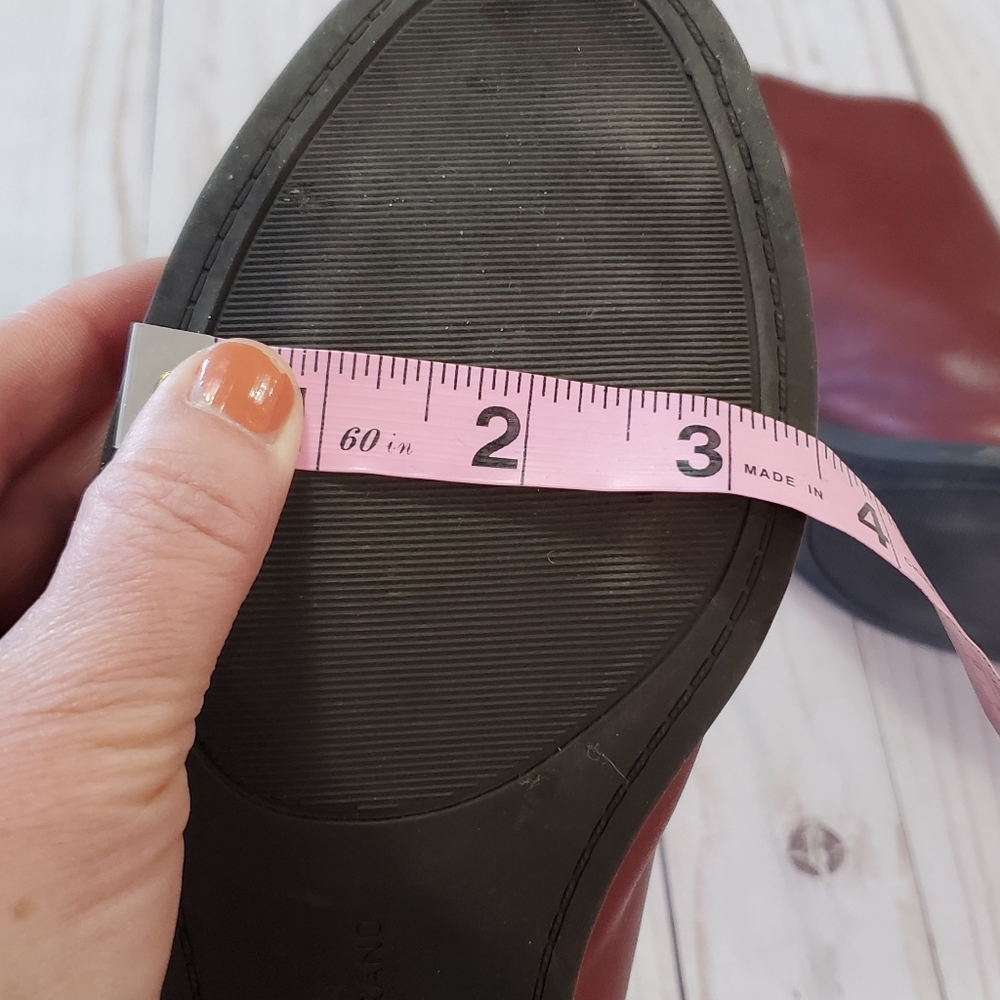 Lucky Brand Burgundy Leather Barimo Open Toe Bootie Size 7.5 - Picture 6 of 16